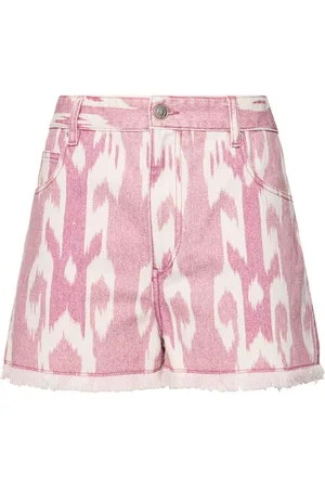 Marant Etoile Lesia Printed Denim Shorts