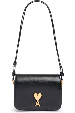 Ami Paris Paris Shiny Textured Leather Bag