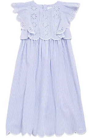 Chloé Embroidered Cotton Poplin Dress
