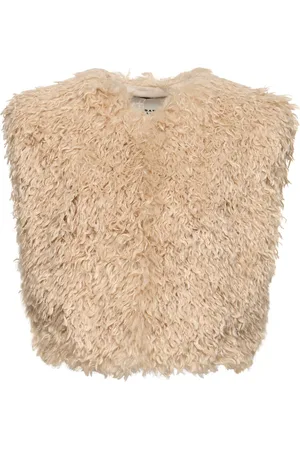 Isabel Marant Florana Shaggy Plush Crop Vest