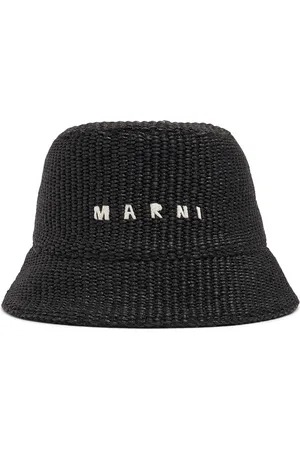 Marni Logo Cotton Blend Bucket Hat