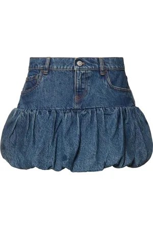 COPERNI Puff Hem Denim Mini Skirt