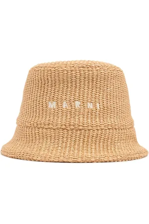 Marni Logo Cotton Blend Bucket Hat