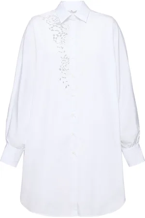 ERMANNO SCERVINO Embroidered Poplin Long Shirt