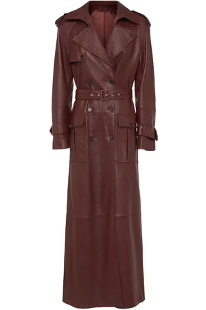 GIUSEPPE DI MORABITO Lamb Leather Long Trench Coat