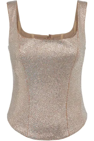 GIUSEPPE DI MORABITO Viscose Embellished Bustier Top