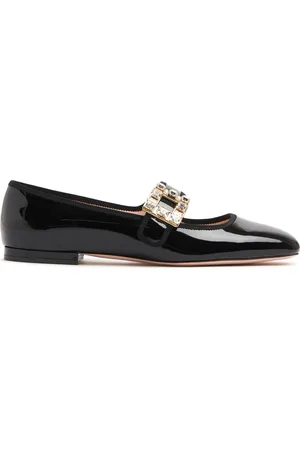 Roger Vivier 10mm Tres Vivier Patent Ballerinas