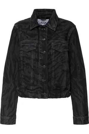 Ganni Lazer Denim Bomber Jacket