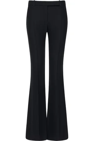 Alexander McQueen Flared Leaf Crepe Pants