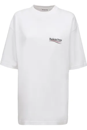 Balenciaga Oversize Political Logo Jersey T-shirt