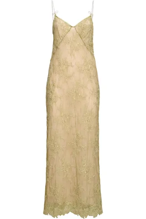 BLUMARINE Rebrodé Lace Slip Dress