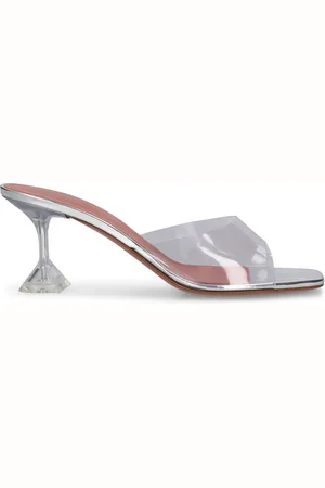Amina Muaddi 70mm Lupita Pvc Mule Sandals
