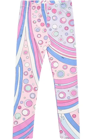Puccini Printed Cotton Blend Jersey Leggings