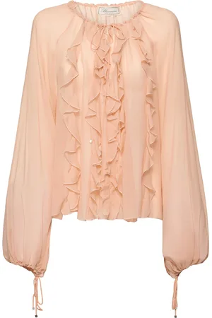 BLUMARINE Ruffled Silk Georgette Shirt