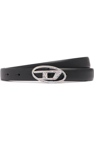 Diesel 2cm 1dr Strass Leather Belt