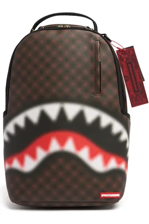 Sprayground Shark Print Blur Canvas Backpack