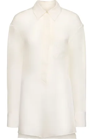 DEL CORE Sheer Silk Chiffon Shirt