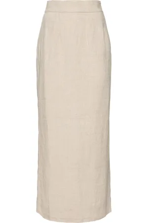 POSSE Emma Linen Midi Pencil Skirt