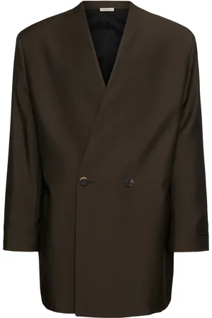 FEAR OF GOD Relaxed Lapel-less Wool & Silk Blazer