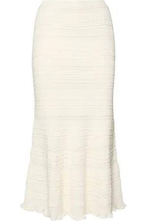 Lanvin Tricoté Cotton Knit Midi Skirt
