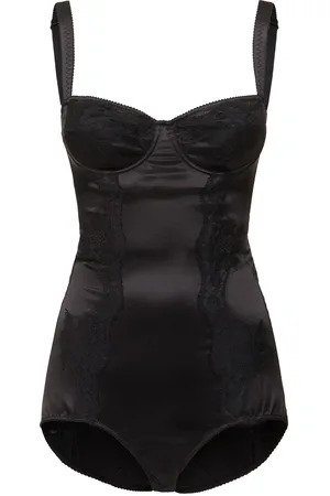 Dolce & Gabbana Stretch Satin & Lace Bodysuit