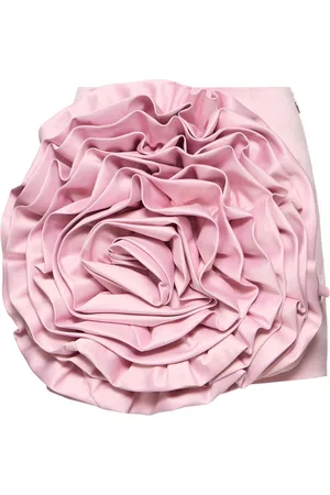 ROTATE Tula Big Flower Satin Mini Skirt