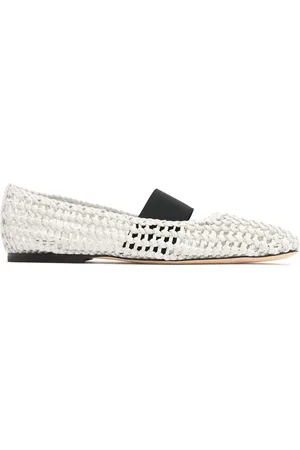 Msgm 10mm Leather Mesh Ballerinas