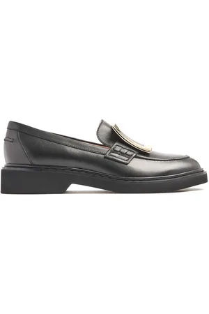 Roger Vivier 25mm Viv Rangers Leather Loafers