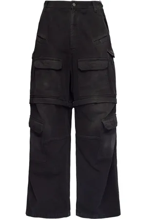 Balenciaga Bleached Cotton Cargo Pants