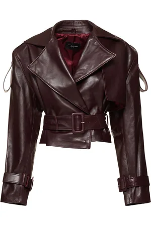 Manokhi Hana Cropped Leather Jacket