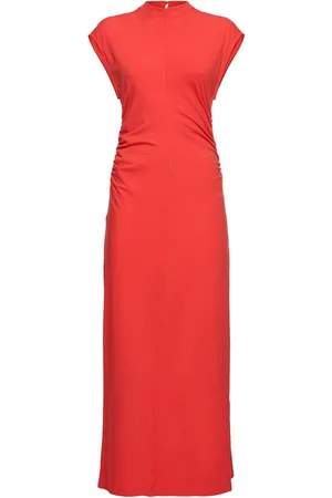Msgm Draped Jersey Midi Dress