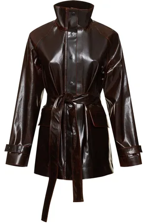 Proenza Schouler Finch Lacquered Raincoat