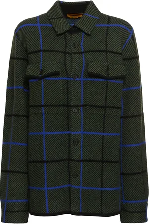 Guest In Residence Plaid Knit Cashmere Work Shirt