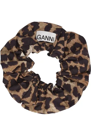 Ganni Printed Cotton Scrunchie