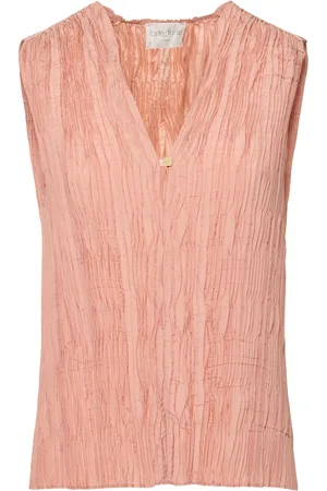 FORTE FORTE Viscose Blend Plissé Top
