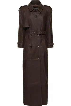 Manokhi Mireia Double Breasted Leather Coat