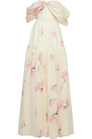 Giambattista Valli Printed Georgette Off-the-shoulder Dress