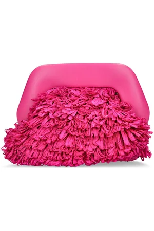 THEMOIRÈ Bios Curly Raffia Effect Clutch
