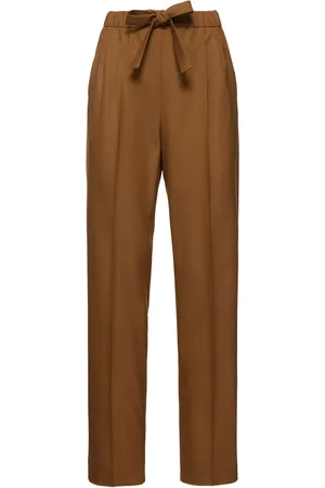 Max Mara Edere Wool Blend Pants W/ Belt