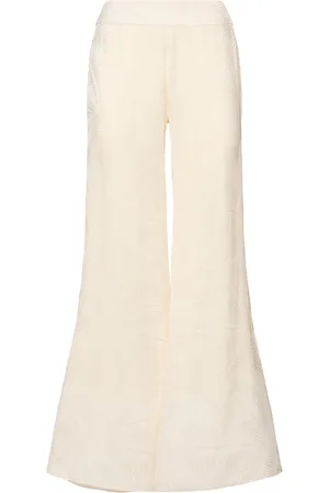 JOHANNA ORTIZ Laidback Energy Palm Jacquard Wide Pants