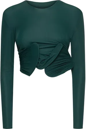 CHRISTOPHER ESBER Encompassed Sheer Jersey Crop Top