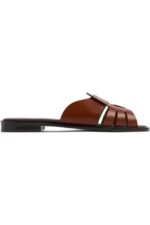 Hereu 10mm Ancora Squared Leather Slides