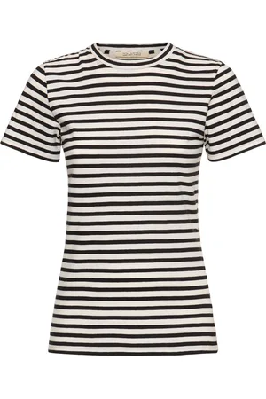 NILI LOTAN Mariella Striped Crewneck T-shirt
