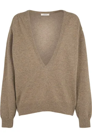 LEMAIRE Deep V Neck Wool Blend Sweater