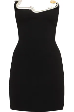 CHRISTOPHER ESBER Mollusk Strapless Rib Knit Mini Dress