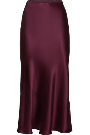 ANINE BING Bar Silk Long Skirt