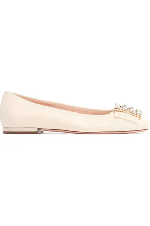 Roger Vivier 10mm Très Vivier Leather Ballerinas