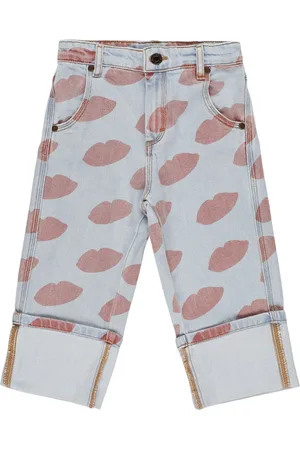 The Animals Observatory Printed Stretch Cotton Jeans