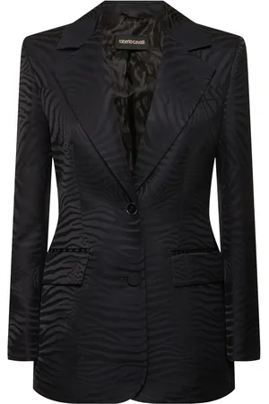 Roberto Cavalli Zebra Jacquard Single Breast Blazer