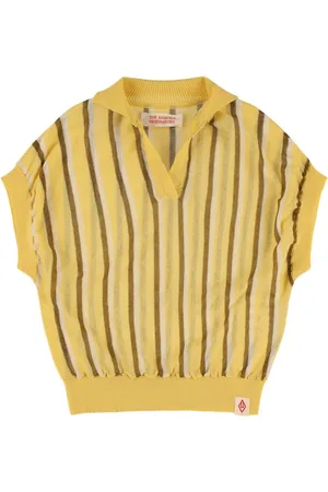 The Animals Observatory Striped Cotton Blend Polo Shirt